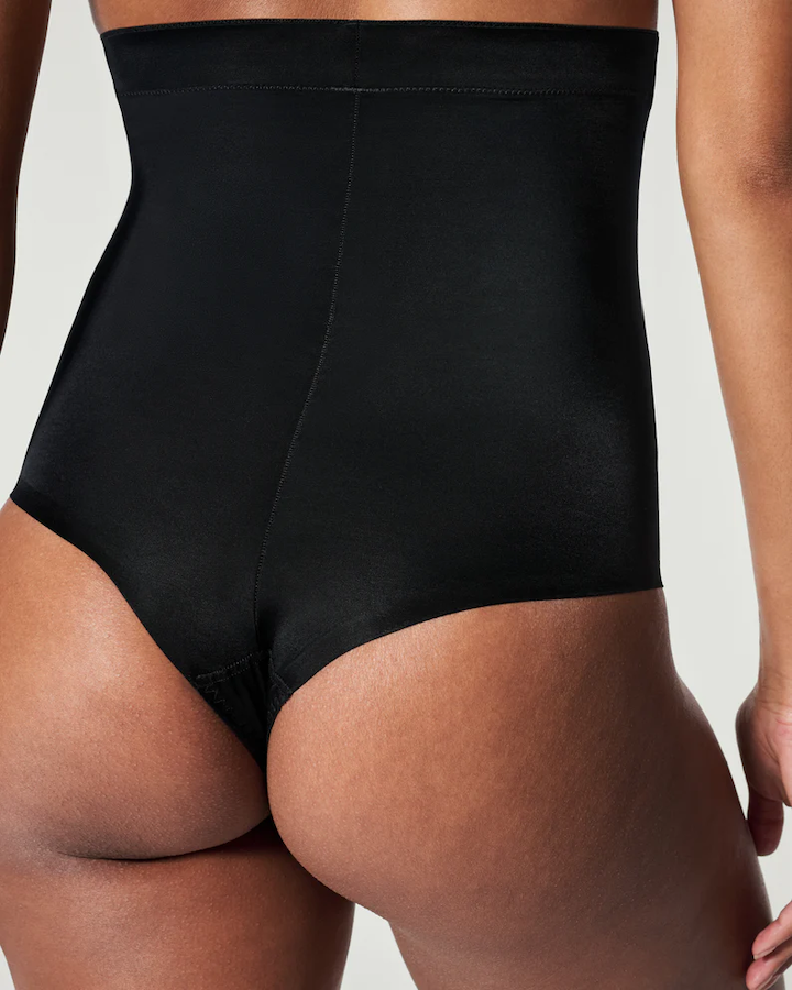 Suit Your Fancy High-Waisted Thong Very Black