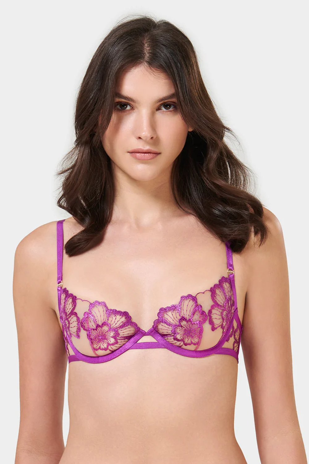 Catalina Wired Bra Bright Violet/Sheer