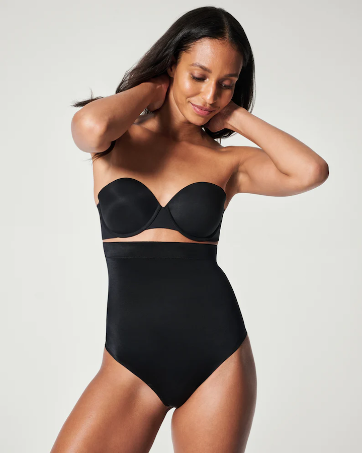 Suit Your Fancy High-Waisted Thong Very Black