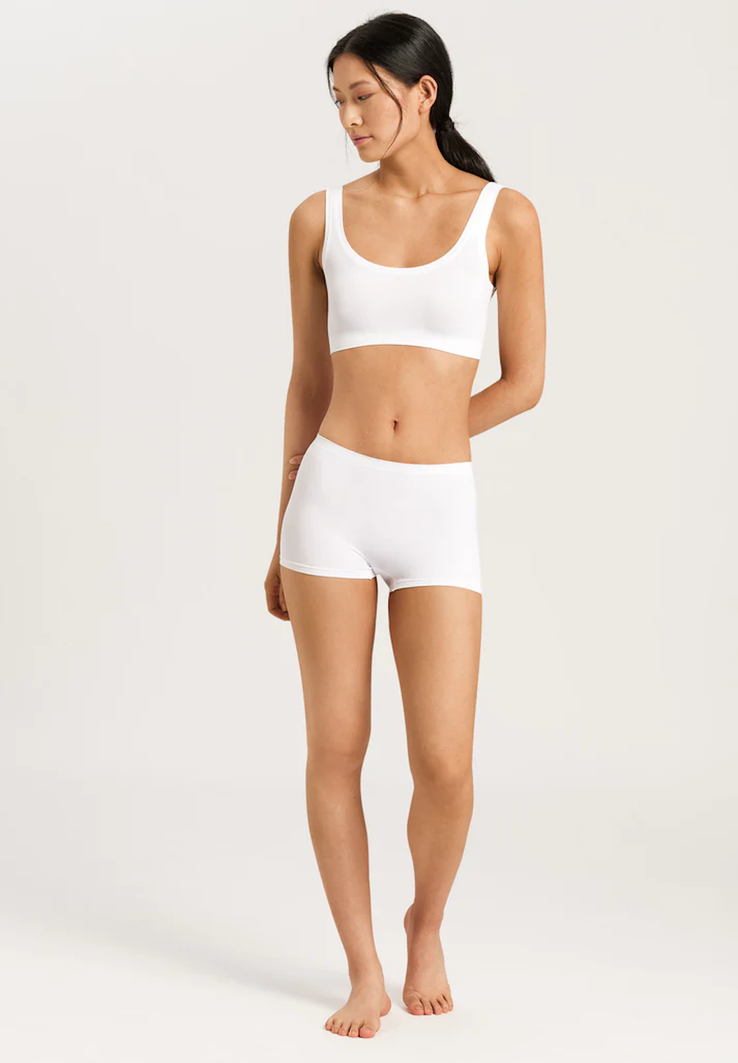 Touch Feeling Crop Top White