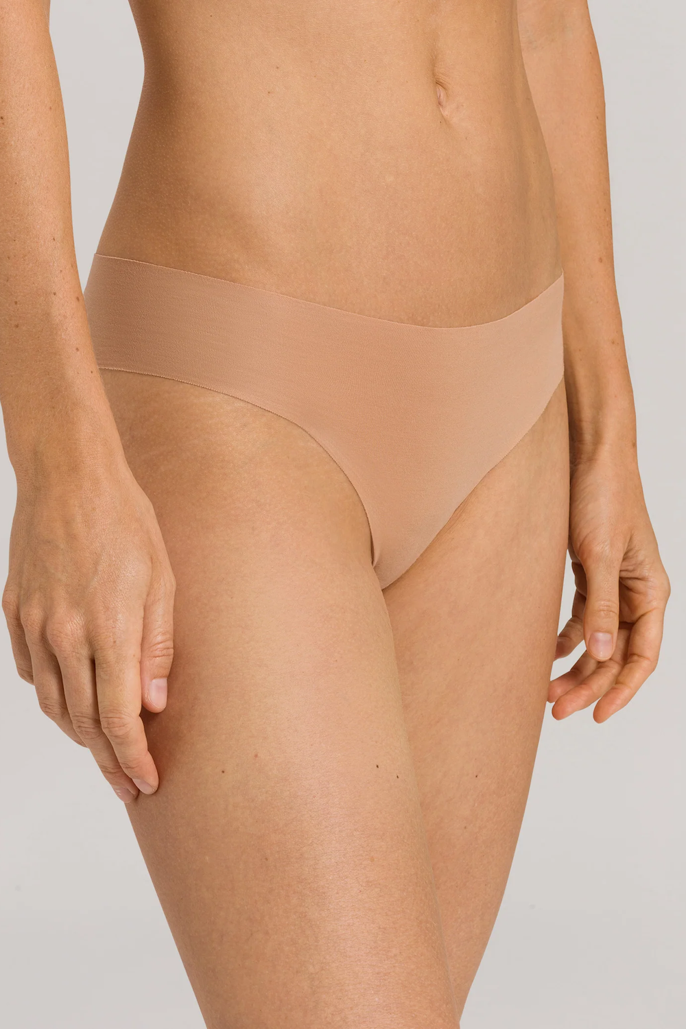 Invisible Cotton Brazilian Panty Beige