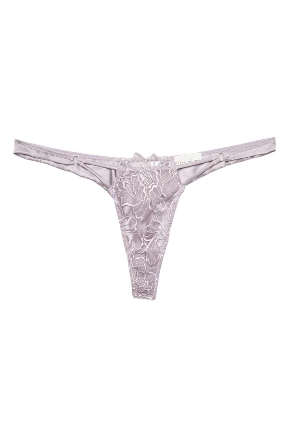 Whitney Embroidery Thong Thistle