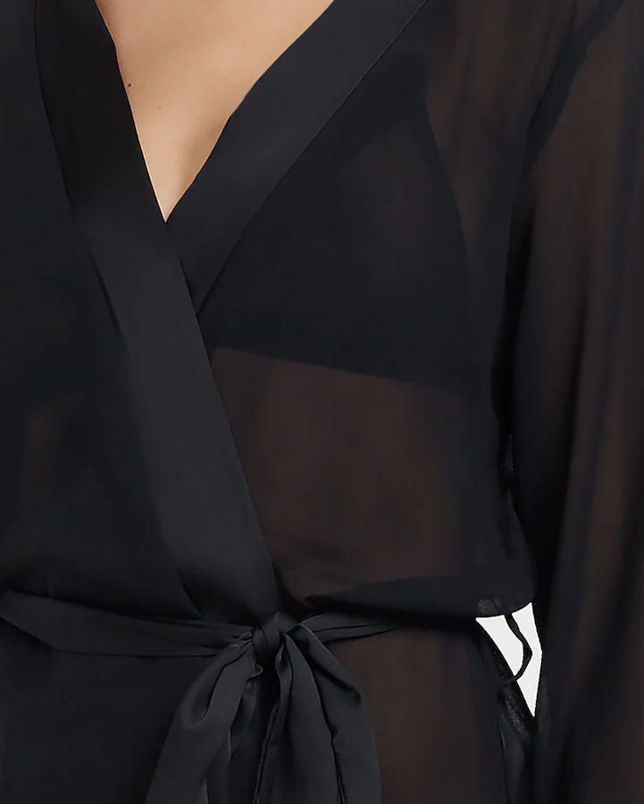 Chiffon Kimono Black